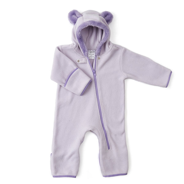 baby deedee fleece baby bunting lavender