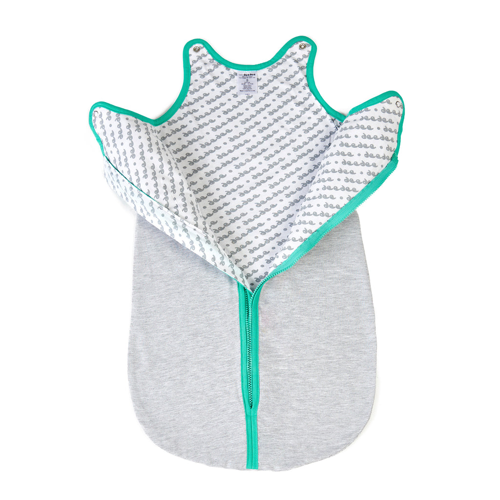 baby dee dee sleep nest lite heather gray teal