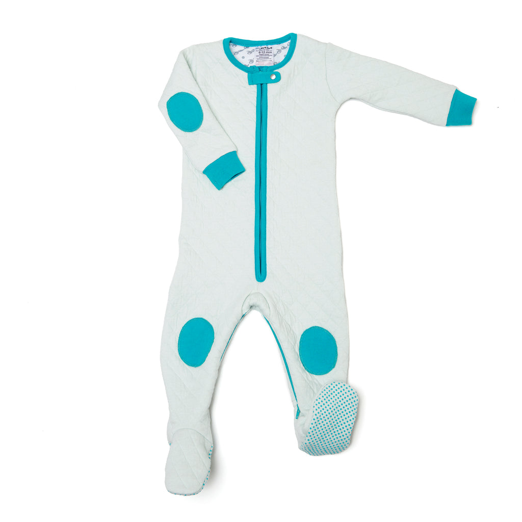 baby deedee sleepsie quilted dream blue