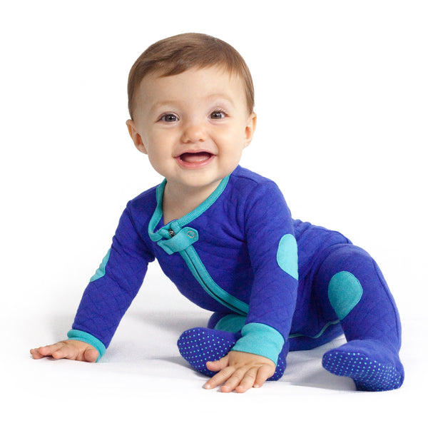 baby deedee sleepsie quilted peacock baby