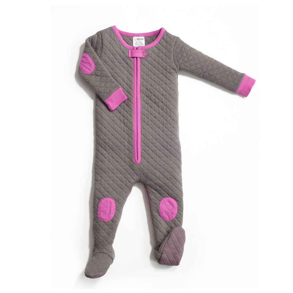 baby deedee sleepsie quilted slate