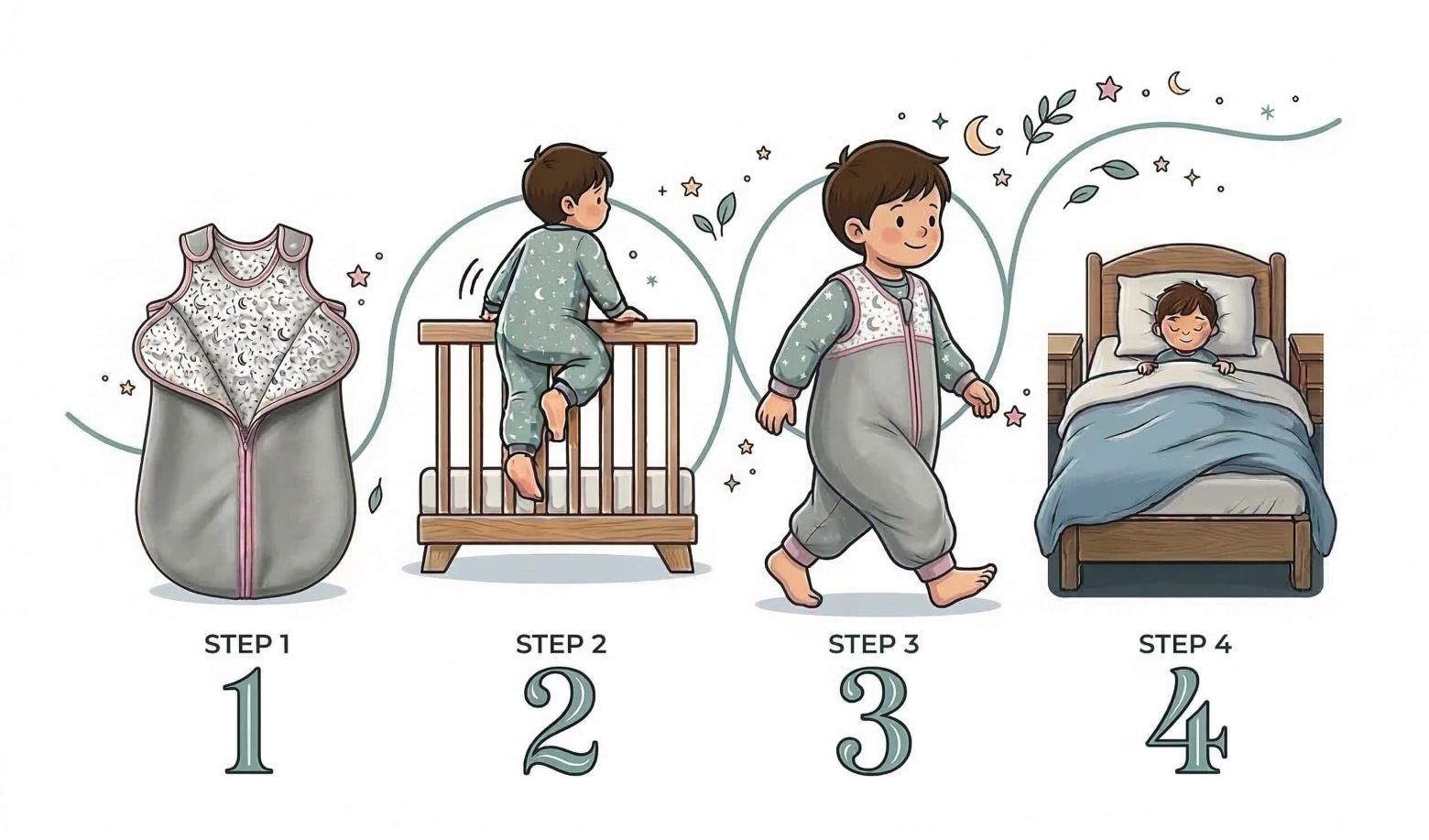 transition out of a sleep sack