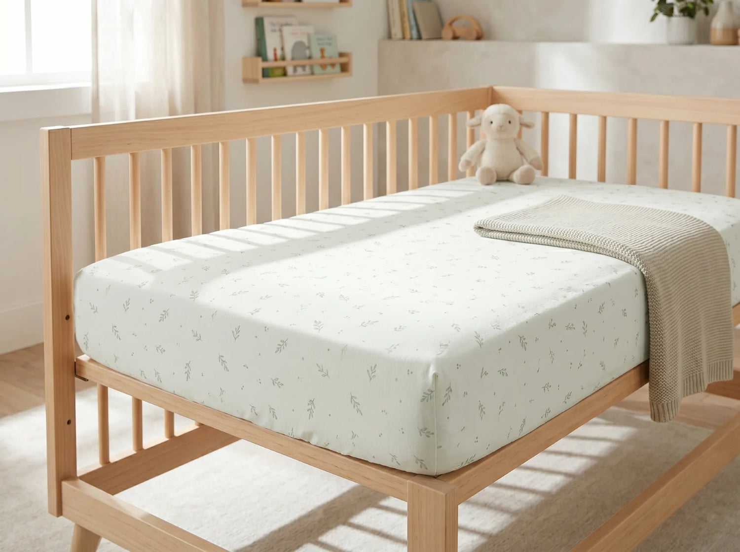 Breathable Cotton Fitted Crib Sheet