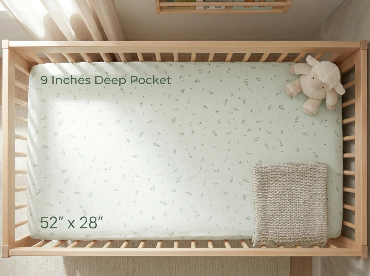 Breathable Cotton Fitted Crib Sheet