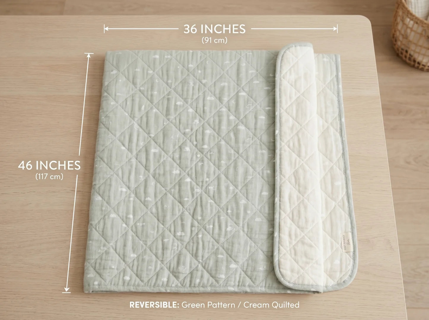 Breathable Reversible Baby Quilt