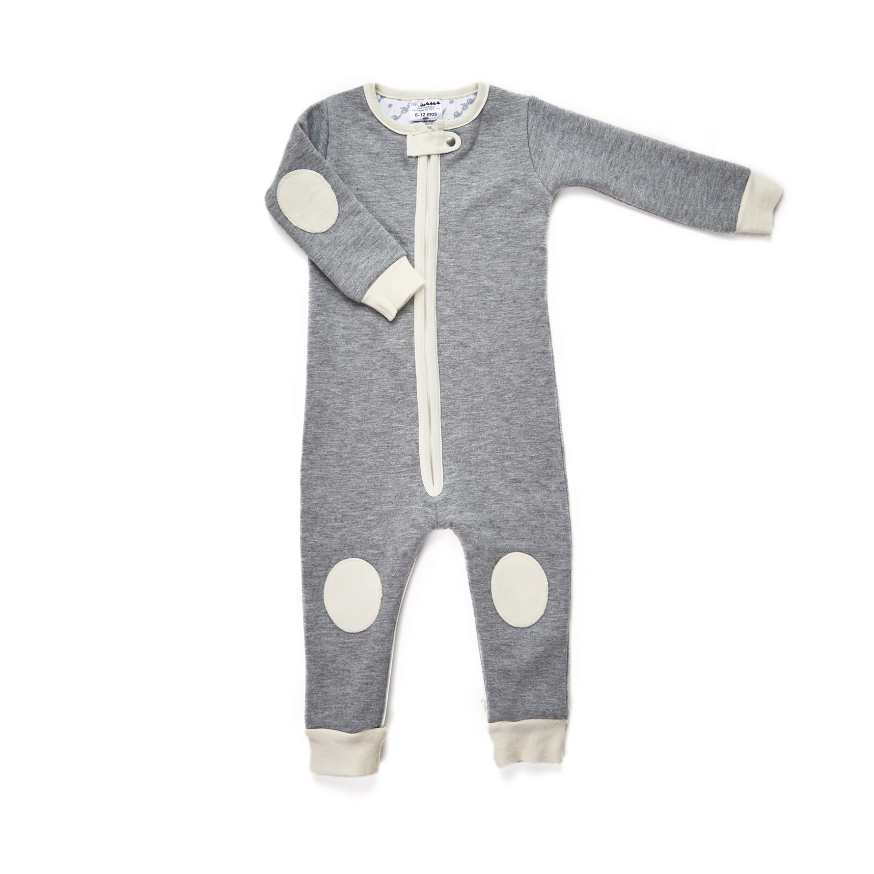 baby dee dee sleepsie velours - dreamcatcher pajamas (grey and white)