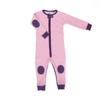 baby dee dee sleepsie velours - sweetpea pajamas (pink and dark purple)