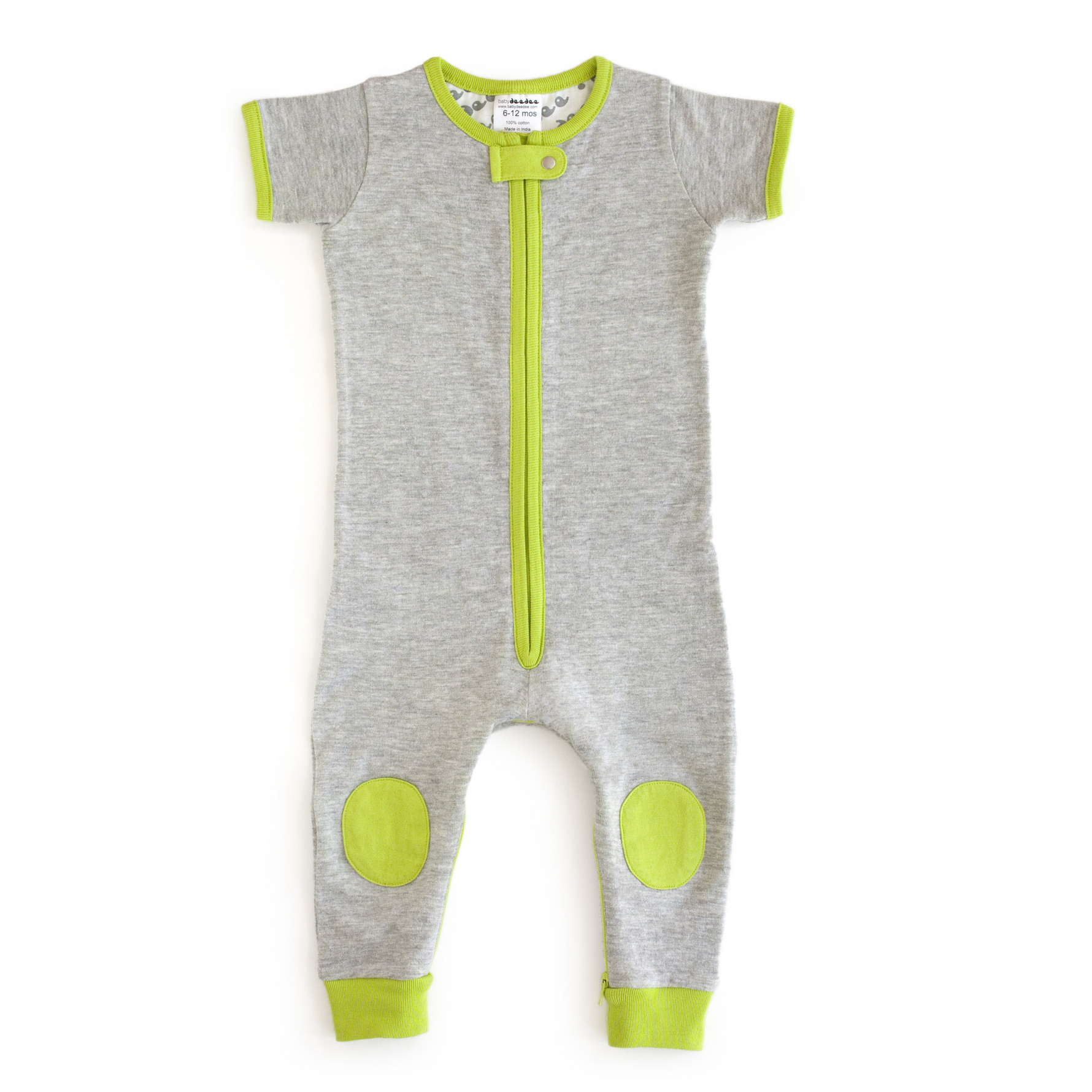 baby deedee sleepsie short sleeve - green