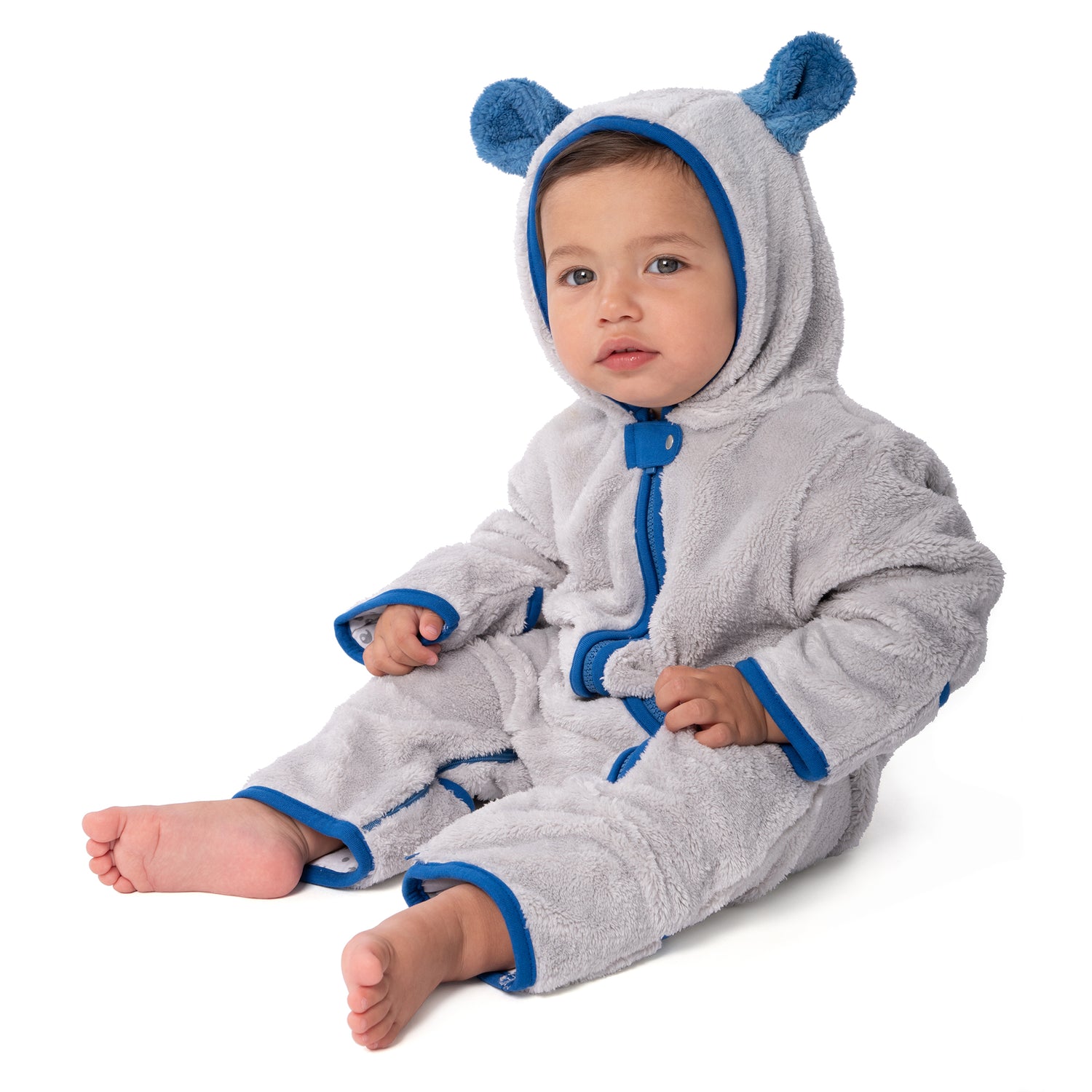 baby deedee fleece baby bunting electric blue 