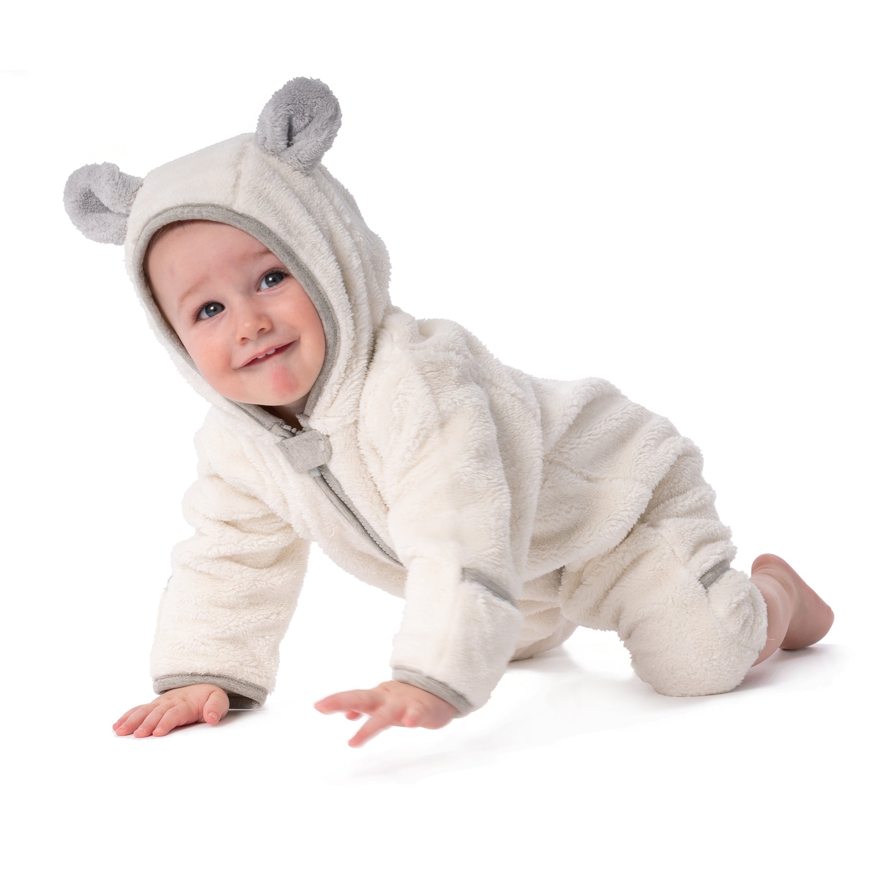 baby deedee fleece baby bunting ivory 