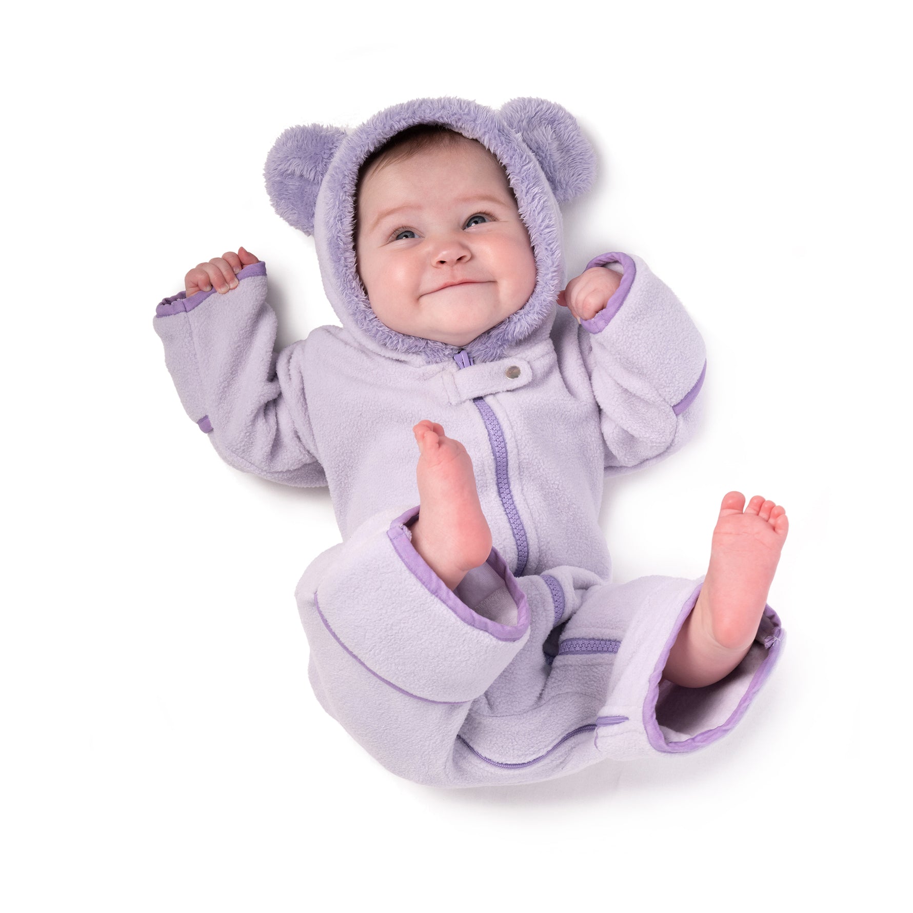 baby deedee fleece baby bunting lavender 