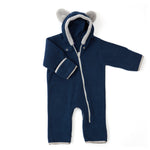 baby deedee fleece baby bunting navy 