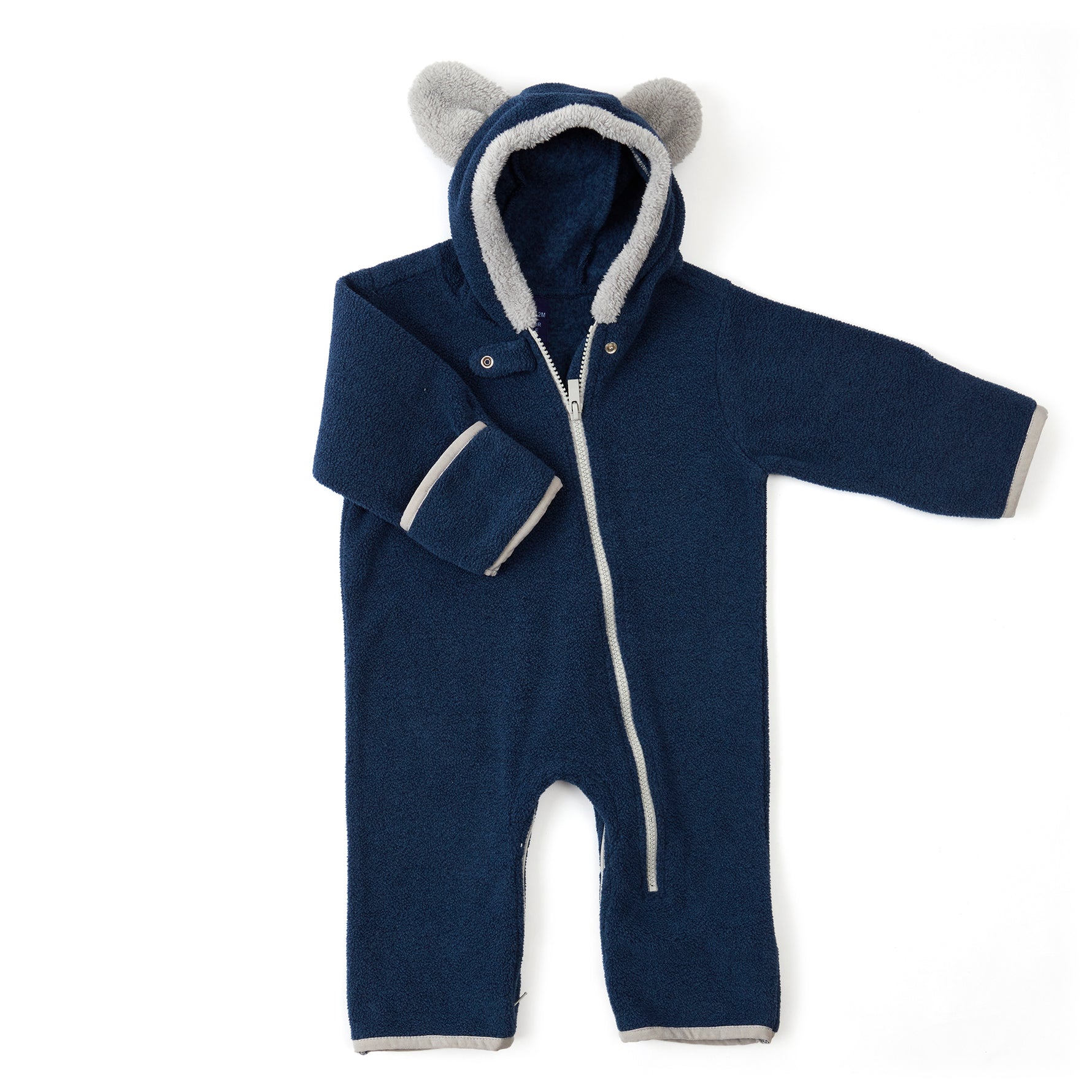 baby deedee fleece baby bunting navy 