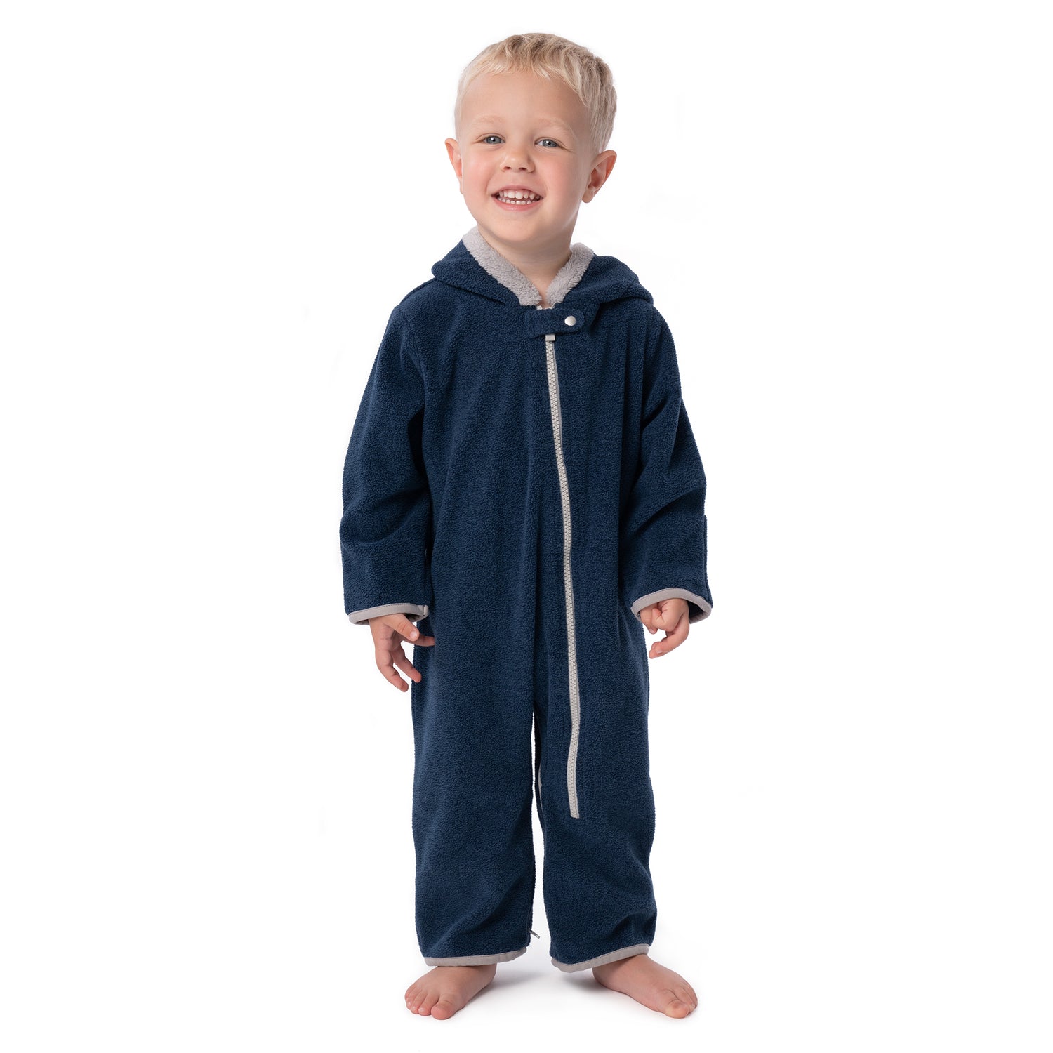 baby deedee fleece baby bunting navy 