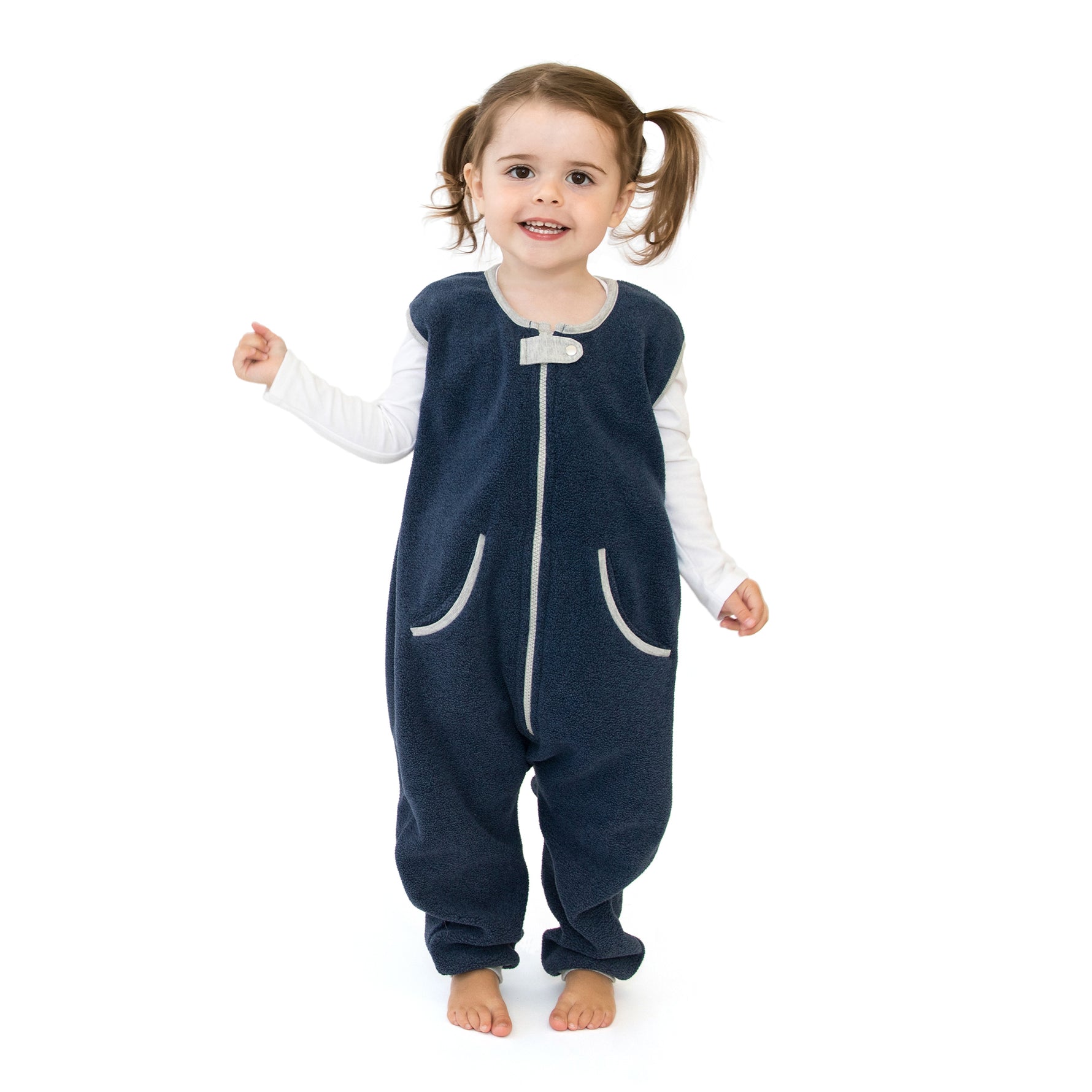 baby deedee sleepsie velours navy 