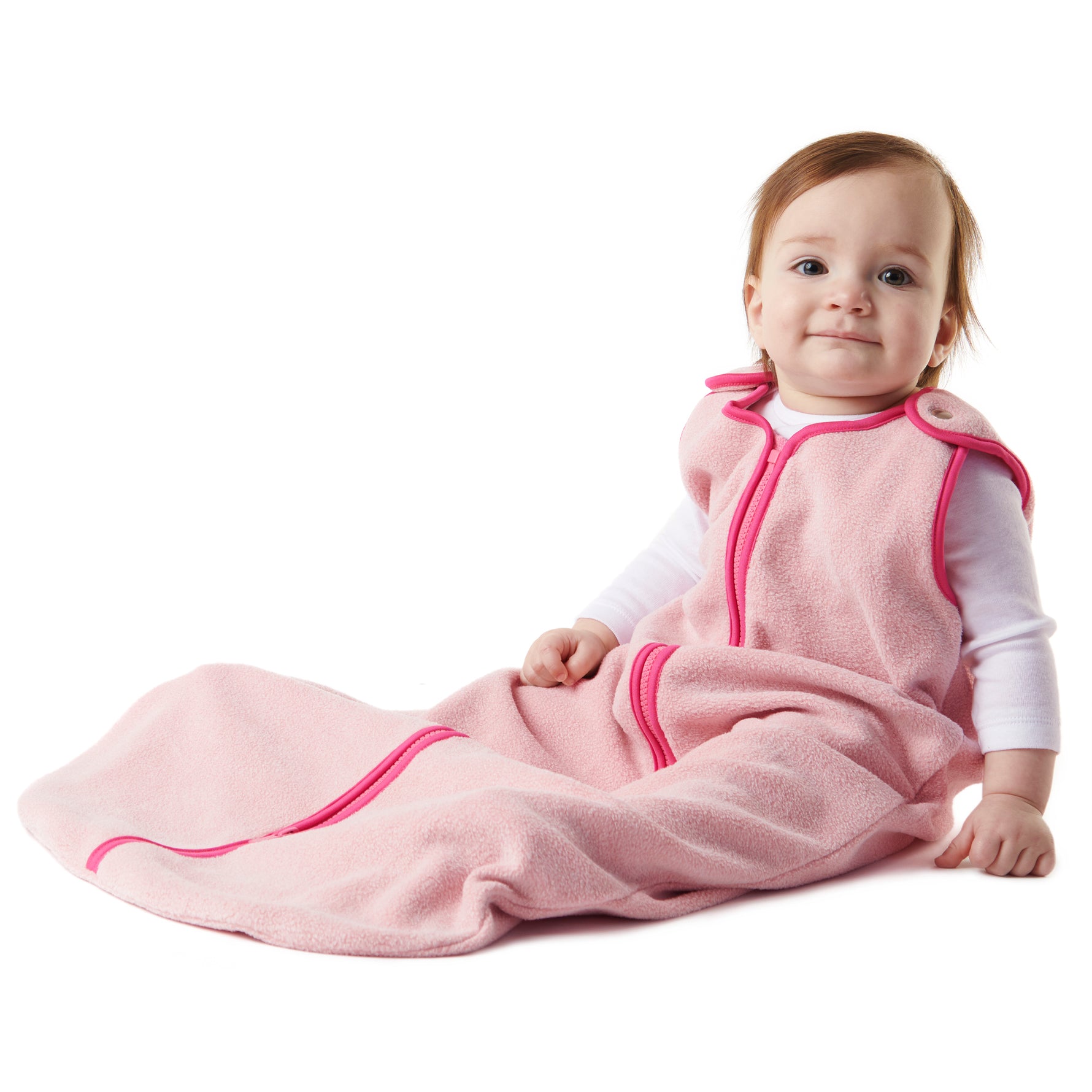 sleep nest fleece pink