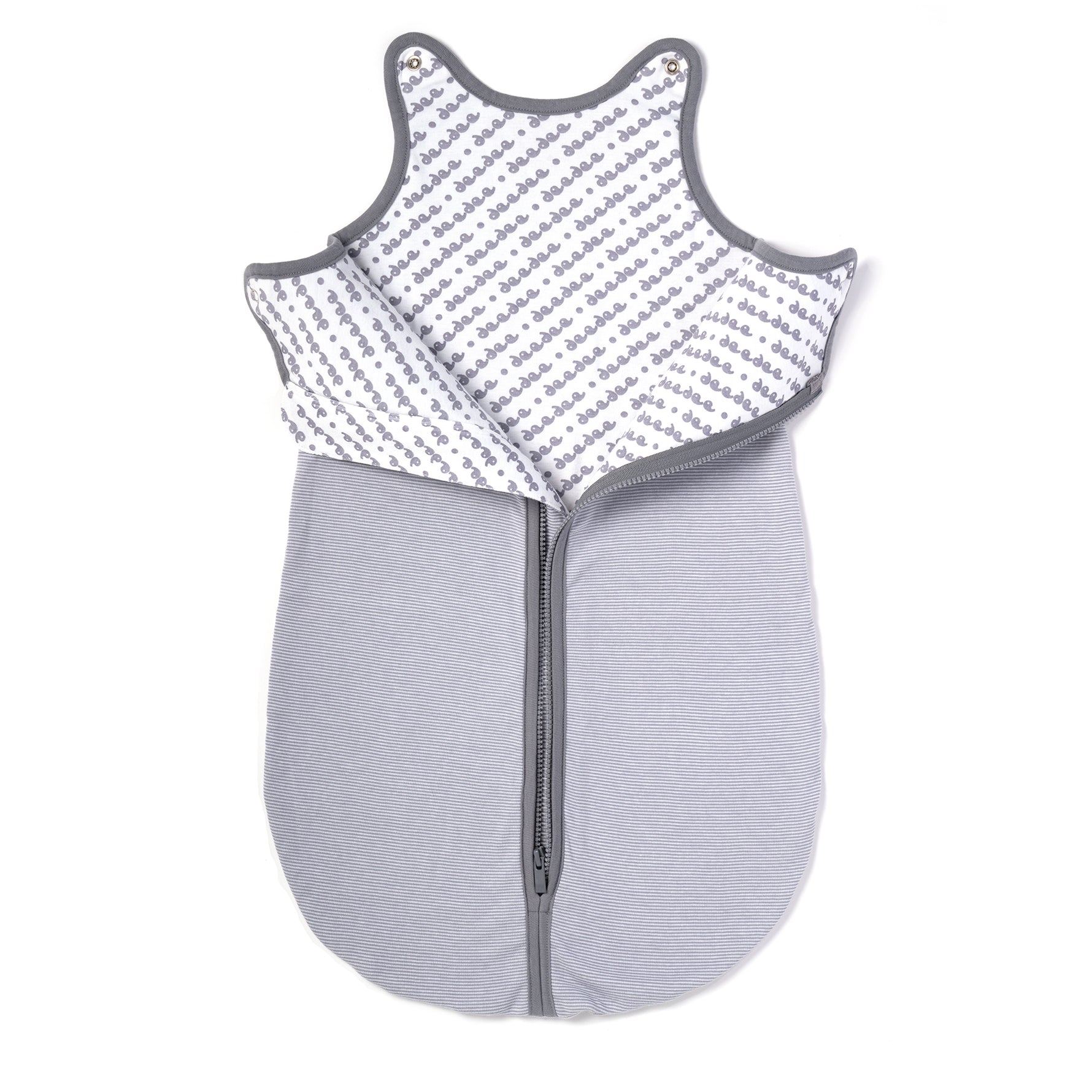 baby dee dee sleep nest lite gray stripes