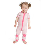 baby deedee sleepsie short sleeve - pink