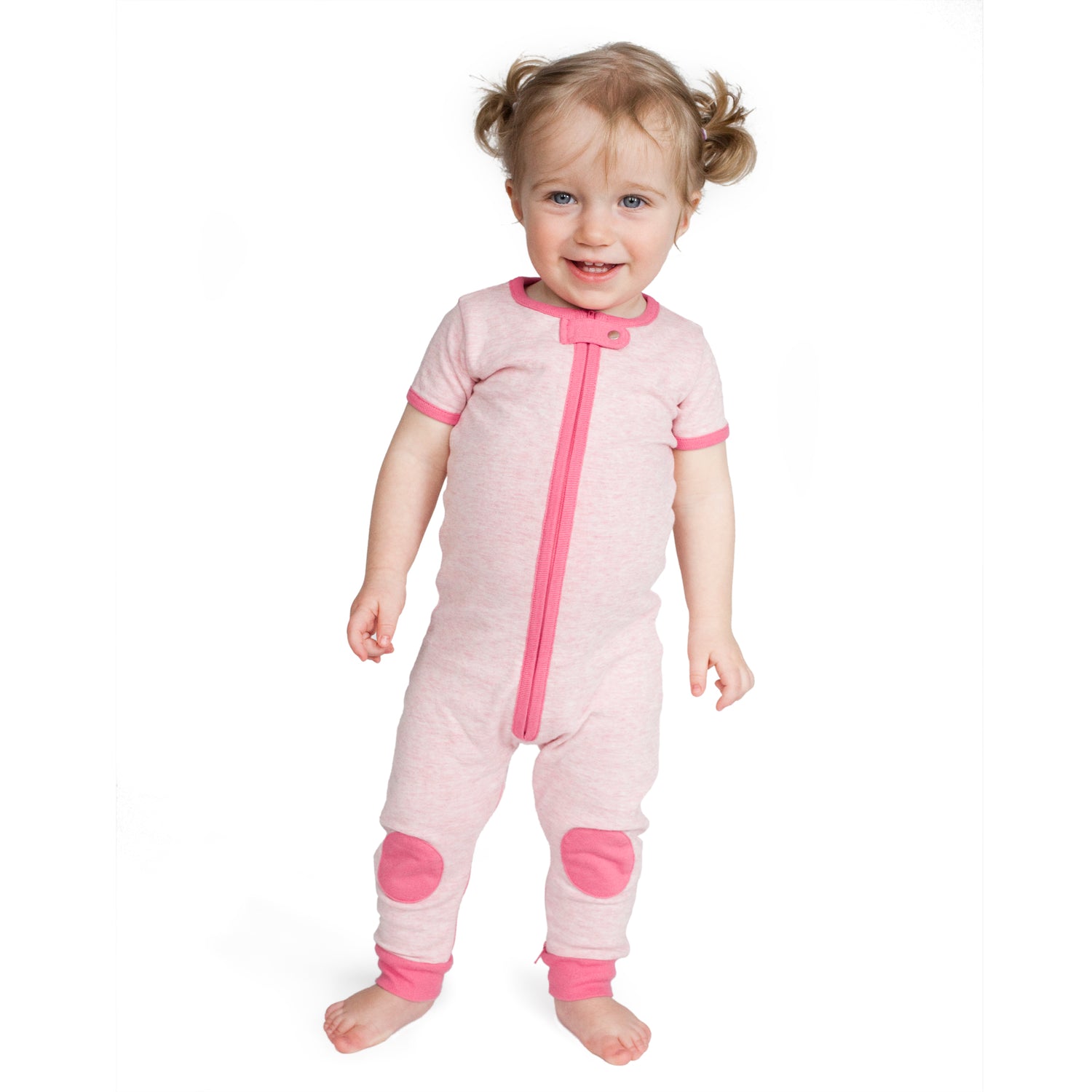 baby deedee sleepsie short sleeve - pink