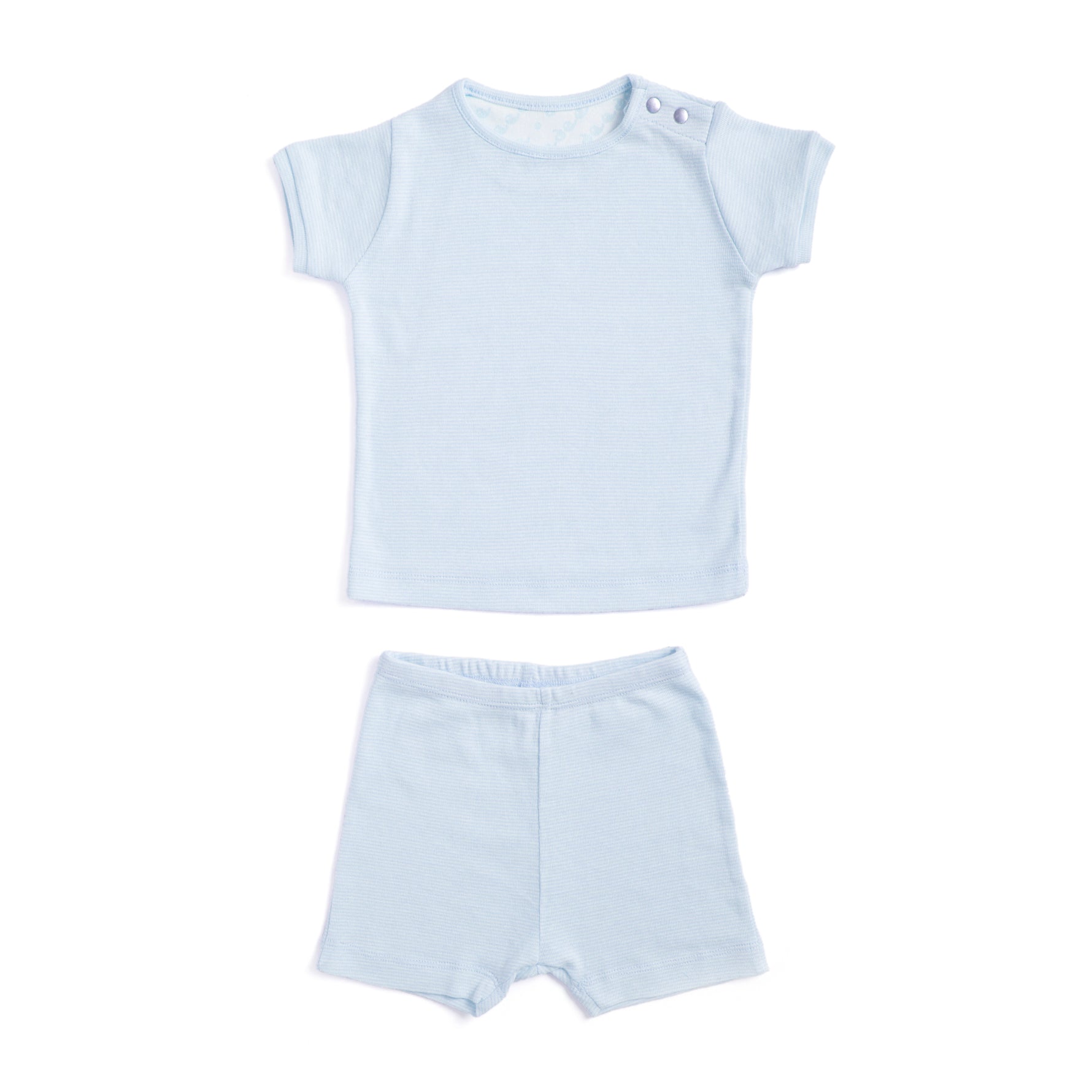 baby deedee blue stripes short sleeve 2-piece playsuit set 