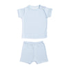 baby deedee blue stripes short sleeve 2-piece playsuit set 