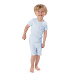 baby deedee blue stripes short sleeve 2-piece playsuit set 