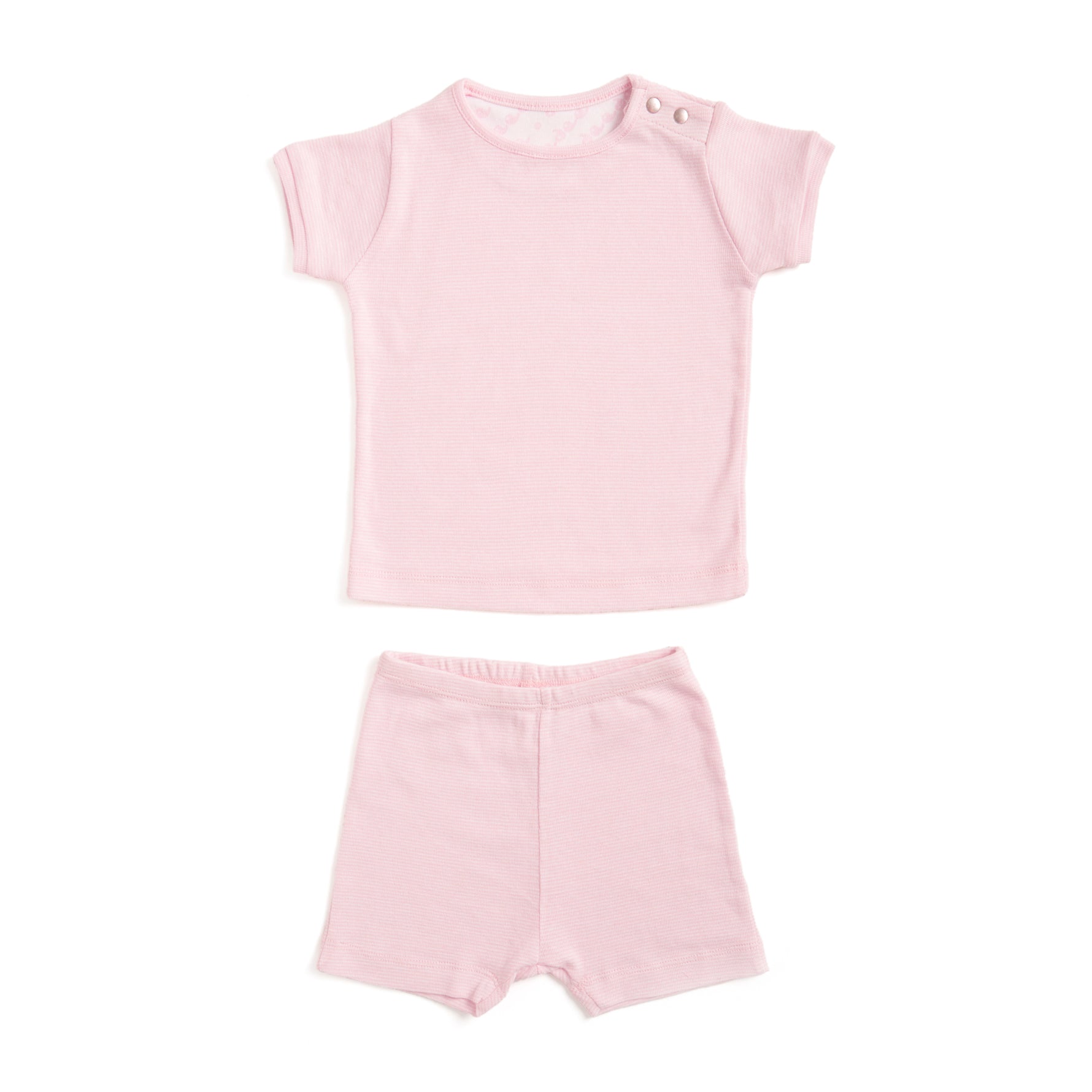 baby deedee pink stripe short sleeve 2-piece playsuit set 